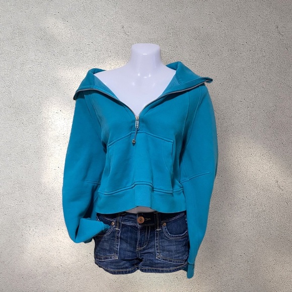 Lululemon Teal Quarter Zip Sweatshirt - Picture 1 of 5